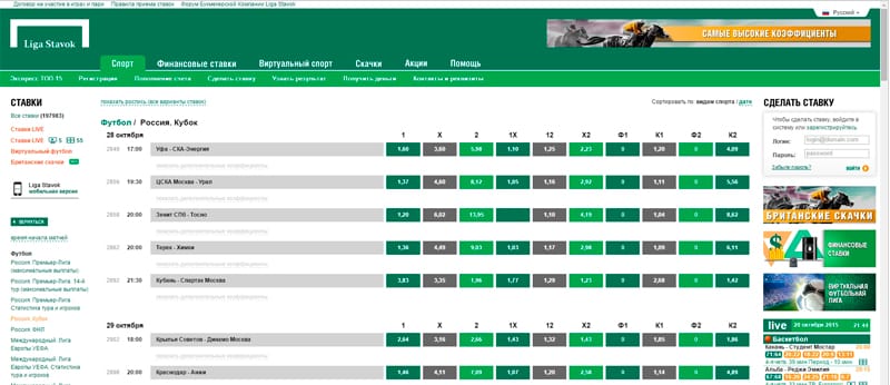 Обзор букмекерской конторы Лига Ставок